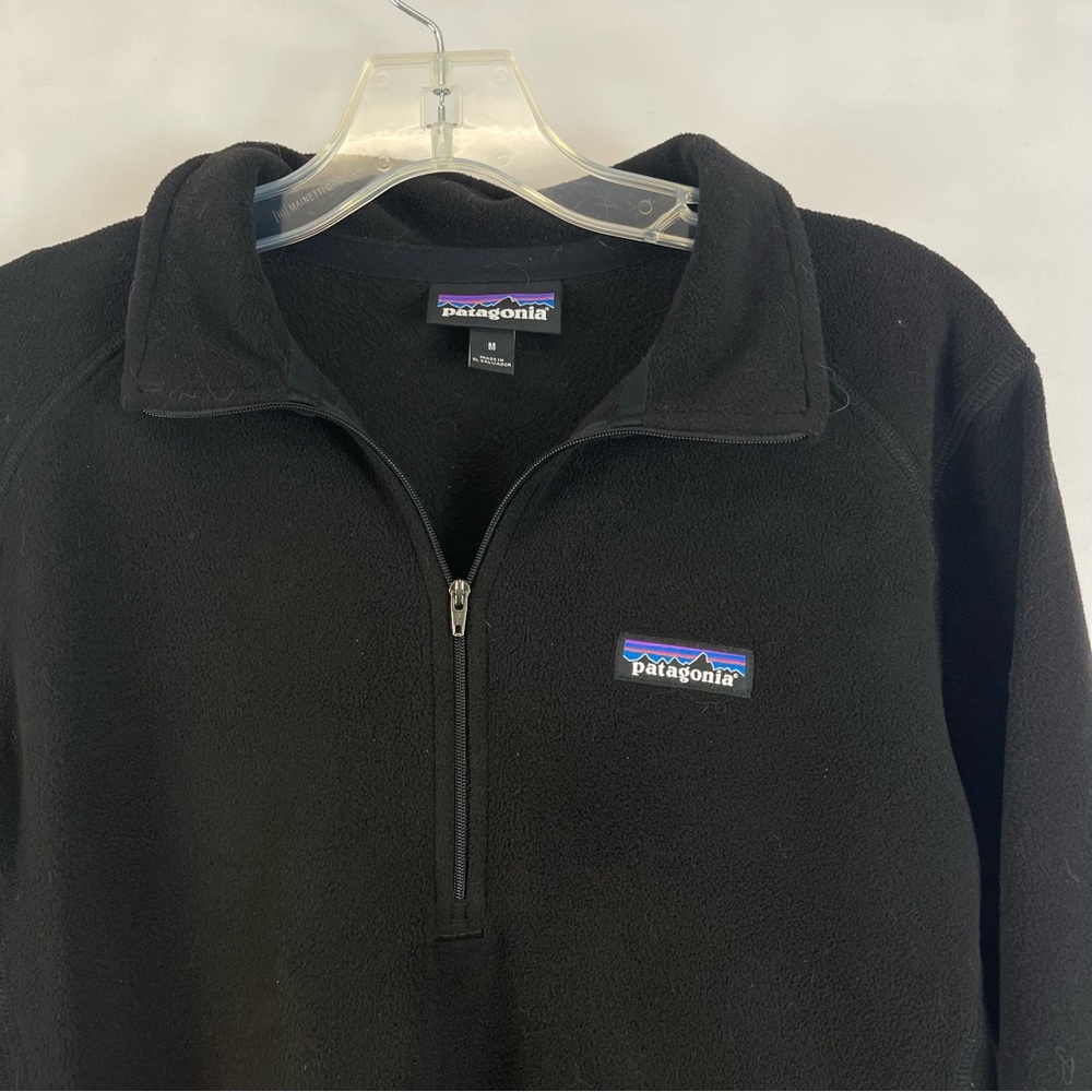 Patagonia Women’s Black Quarter‎ Zip Fleece Pullover Size M - Picture 4 of 9